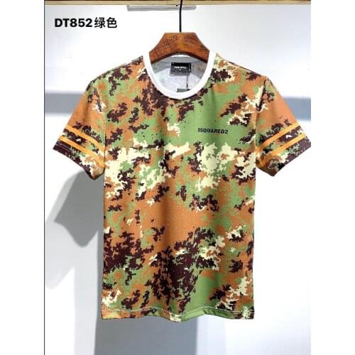 2021 latest round neck short-sleeved T-shirt, pure camouflage clothing for men and women DSQUARED2 DT852