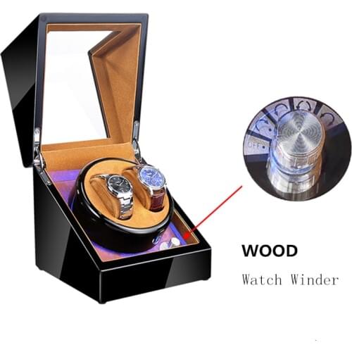 Black Wood Watch Winders New Design Automatic Self Watch Winder For Mechanical Watches Fashion Watch Storage Organizer Holder