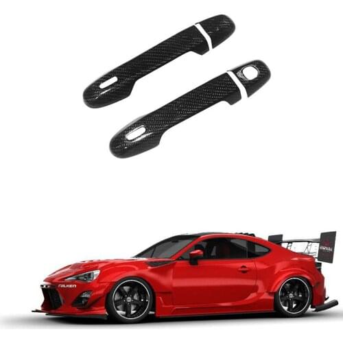 Carbon Fiber Luxurious Door Handle Cover Stickers for Toyota 86 GT86 FT86 2012-2019 Car Accessories