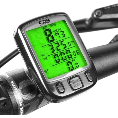 SD-563A Road Mountain Bike Computer Odometer LCD Large Screen Waterproof Speedometer Green Backlight Bicycle Riding Equipment