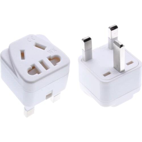 UK/Singapore/Malaysia/Hongkong Power Plug, US/AU/China 2pin 3pin Socket To UK 3pin Plug Converter Travel Adapter 13A250V