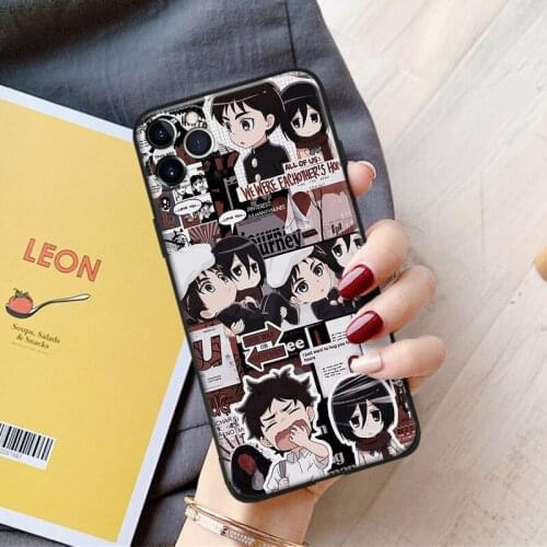 Attack on titan junior high anime manga silicone Phone Case FOR iPhone Se 6 6s 7 8 Plus X Xr Xs 11 12 Mini Pro Max Glass Cover