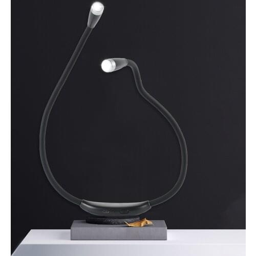 LED Neck Reading Light Knitting Crocheting Hug Lamp Flexible Arm Book Lamp for Portable Camping Repairing Running Light