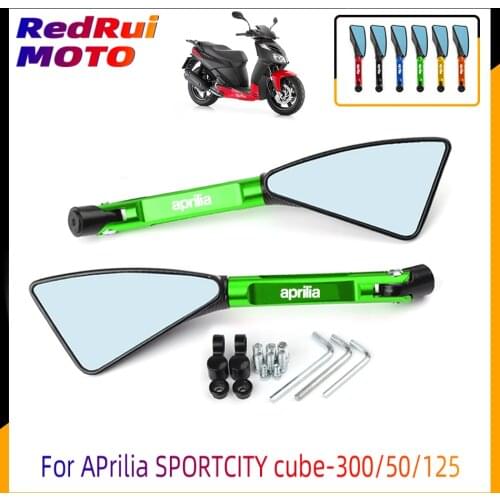 For APrilia SPORTCITY cube-300/50/125(SPORTCITY ONE 50)Universal Motorcycle Accessories CNC Aluminum Rear View 8mm 10mm Rearview