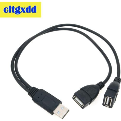Cltgxdd USB Charging Power Cable Cord Extension Cable USB 2.0 A 1 male to 2 Dual USB Female/Male Data Hub Power Adapt Socket