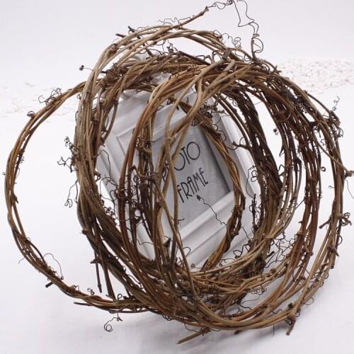 1pcs Dried branches Garland Green Leaf Artificial Flower Vines Natura Rattan Wreath DIY material Wedding Decoration flowe tz001