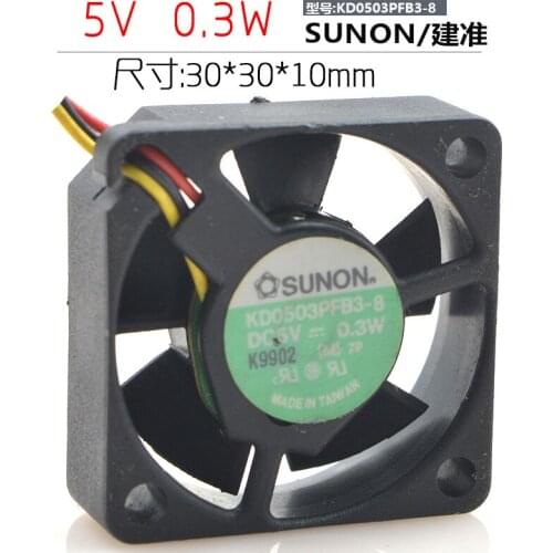 FOR SUNON KD0503PFB3-8 5V 0.3W 3010 2/3 line Medical equipment router fan