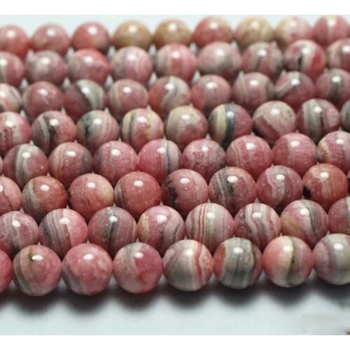 1 strands natural Rhodochrosite Round Loose Beads 15" Strands