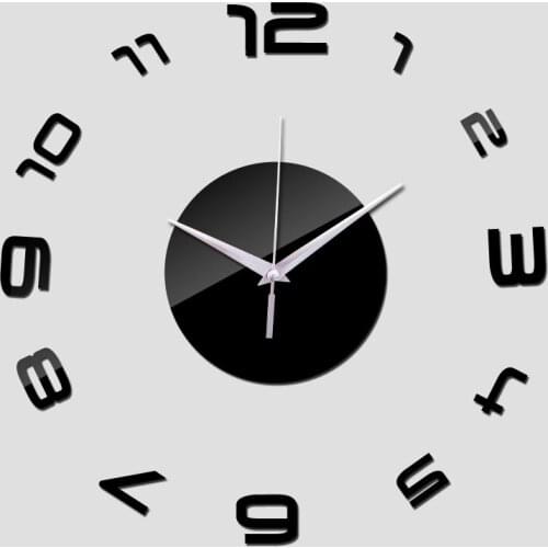 2019 hot sale arrival hot sale real wall clock watch wall stickers diy 3D Circular Europe Quartz Living Room