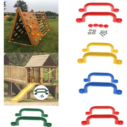4 Pairs Kids Children Playground Safety Nonslip Handle Mounting Hardware Kits Climbing Frame Swing Toy Accessories