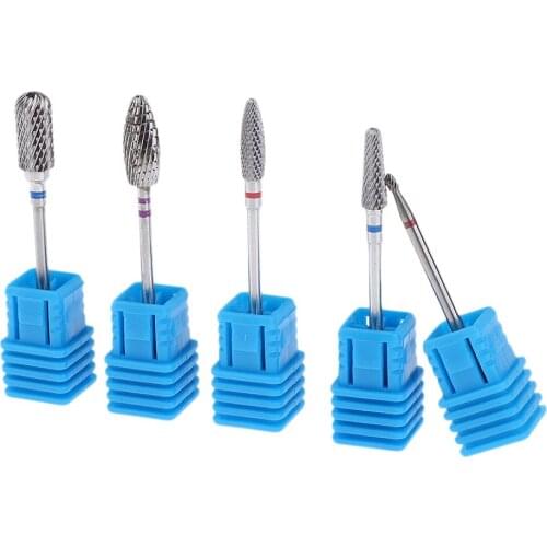 5pcs/set Nail Art Drill Bits Gel Removal Pedicure Manicure Rotary Burr Tool