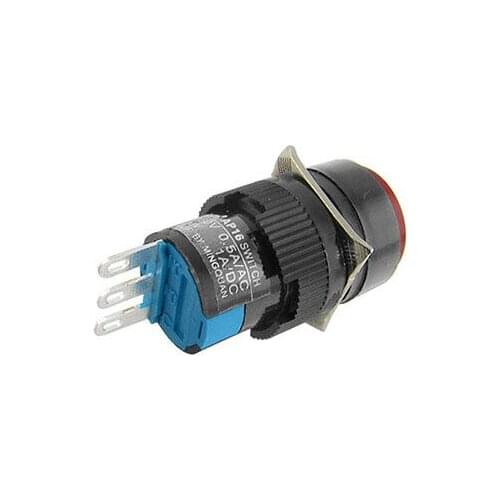 AC 250V 0.5A Momentary Push Switch Button w Round Cap