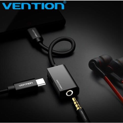 Vention USB Type C to 3.5mm Earphone Adapter Charger USB-C Audio Cable Aux 3.5 Jack Headphone Adapter for Xiaomi Mi6 MIX2 Huawei