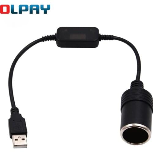 Car Cigarette Lighter Socket USB 5V To 12V Converter Adapter Wired Controller Plug Connector Adapter Auto Interior Accessories