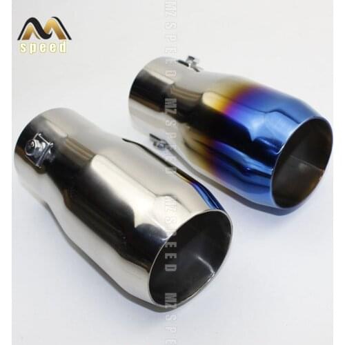 Car accessories Exhaust system Muffler Universal silver blue exhaust tip Boutique snap-type exhaust muffler