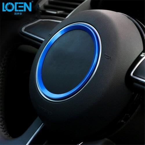 Car-Styling Steering Wheel Decoration Circle Cover Universal For Audi A3 A4L Q3 Q5 A5 A6L Interior Accessories Aluminum Alloy
