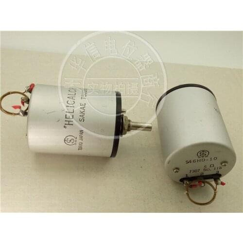 Used HELICALOHM SAKAE S46HD-10 5R 10 lap multi-turn wirewound potentiometer switch