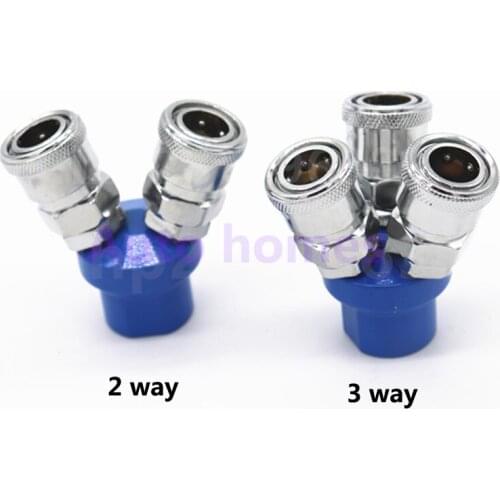 2 Way / 3 Way Pneumatic Air Quick Connecting Coupler Self-lock Pneumatic Pipe Fittings G1/4"