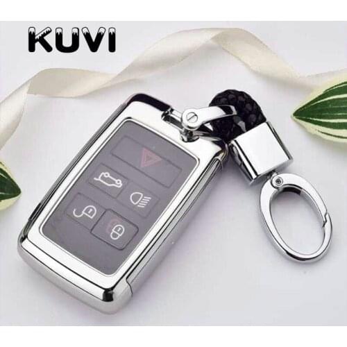 PC+TPU Car Key Case Shell Holder Bag Keychain For Land Rover Range Rover Discovery 5 Sport 2018 2019 For Jaguar XEL E-PACE 2019
