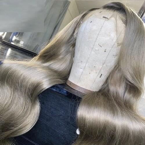 Pure Ash Honey Blonde 13*6 Deep Lace Front Human Hair Wigs Colored virgin Hair Wigs Pre Plucked Remy Transparent Lace Wigs
