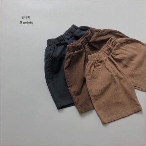 Kids Shorts 2021 Summer Baby Boys Korean Cotton Short Pants Childrens Casual Loose Solid Soft Shorts Summer Pants for Boy 2-7 Y