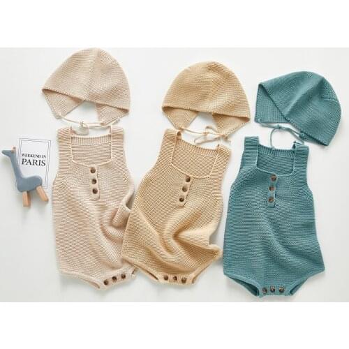 2021 Infant Jumpsuit Knitwear bodysuit Baby Knitted Bodysuit Autumn Winter New Toddler Baby Boys Girls Knitted Bodysuit Toddler