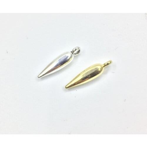 Eruifa 20pcs 5*16mm Nice Long Tear Shape Pepper Zinc alloy Jewelry DIY Charms Pendant 2 Colors