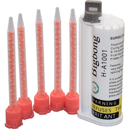 50ml Black 10:1 AB Glue Adhesives with 5pc 10:1 Static Mixing Nozzles for 50ml AB Glue Gun Dispenser 10:1 Manual Caulking Gun