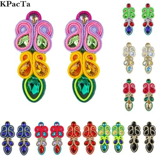 KPacoTa 2021 spring naw earrings for women Drop Vintage Soutache Handmade luxury Irregular Tassel Earrings Jewelry Party Gift