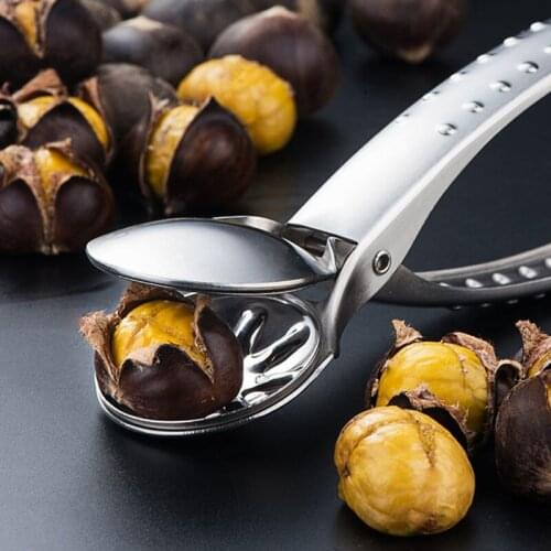 Creative Stainless Steel Quick Chestnut Clip Walnut Pliers Metal NutCracker Sheller Nut Opener Kitchen Tool Cutter Gadgets