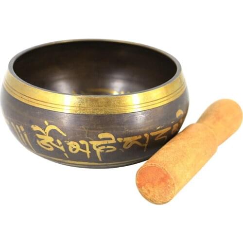 Metal Singing Bowl Nepalese Handmade Buddha Sound Bowl Yoga Meditation Bowl Tibetan Bronze Chime Bell Singing Bowl Striker