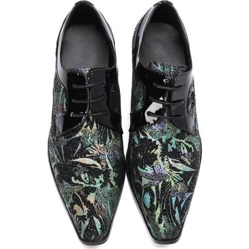 New style Painting graffiti style Mix colors men loafers Fashion Men smoking slippers Prom and Banquet mens flats