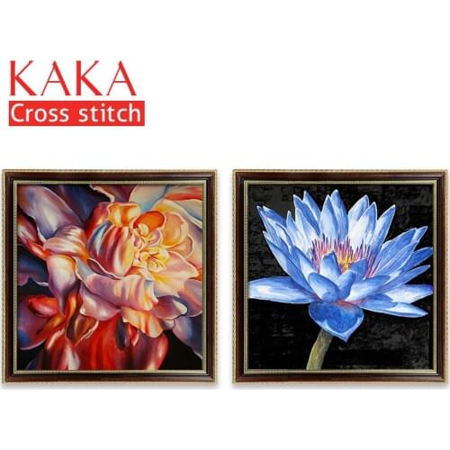 Cross stitch kits,Embroidery needlework sets with printed pattern,11CT-canvas for Home Decor Painting,Flowers Full NCKF147