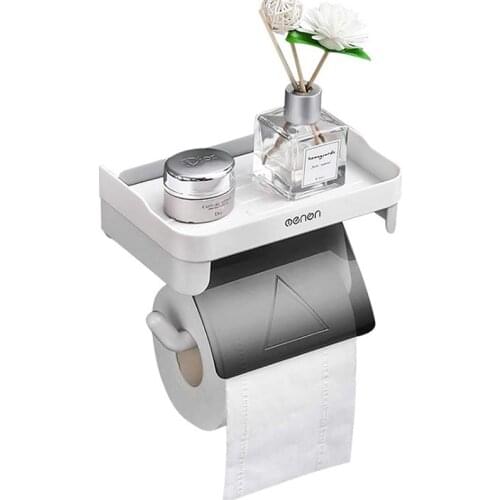 Wall Mount Toilet Paper Storage Rack Multi-function Toilet Paper Holders Rack Bathroom Accessories Kitchen Roll Paper