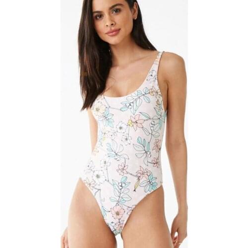 2020 New Fresh Colorful Print One Piece Suit Women Slim Bathing Suit Sexy Digital Printing Piece Bikini Swimsuit Monokini Mujer