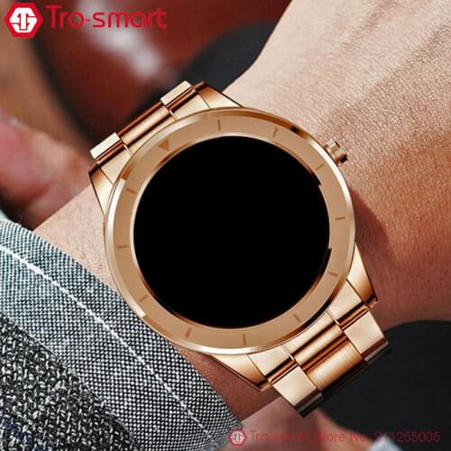 2021 New Smart Watch Men Male Smartwatch For Android IOS Fitness Tracker Watch Waterproof Smart Clock Gold Steel Smart-Watch