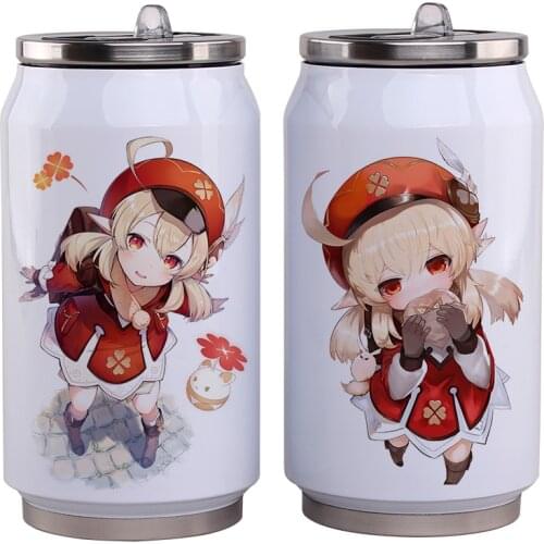Xmas Holiday Gift Game Genshin Impact Cosplay Vacuum Mug Anime Project 304 Stainless Steel Klee Tea Cup Kids Birthday Toys 2021