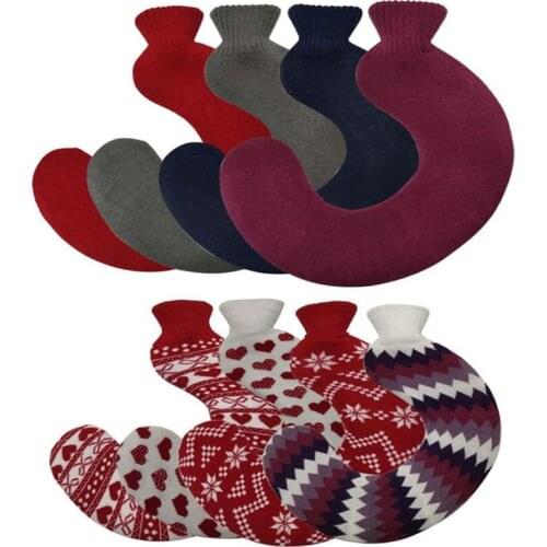 1000ML U-shape Removable Knitted Rubber Medical Neck Warmer Hot Water Bottle Neck Protection Muscle Spasms Warmer Hot Water Bags