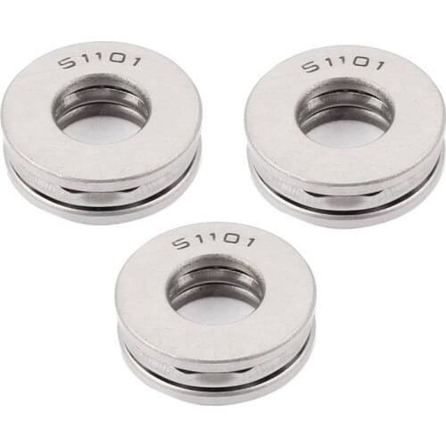 51101 Single Direction Thrust Ball Bearings Flat Seat Bearing Steel,12x26x9mm 3pcs