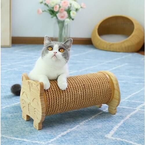 Sisal Cat Scratching Post Nature Pine Climbing Frames Cat Furniture Pet Kitten Scratchers Board Training Toys For Pets