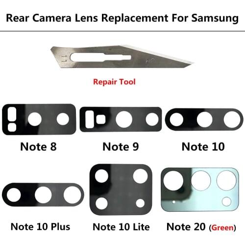 New Camera Glass Lens Back Rear Camera Glass Lens For Samsung Note 10 Plus 10 Lite 20 Ultra Note 8 9 Replacement Repair +Tools