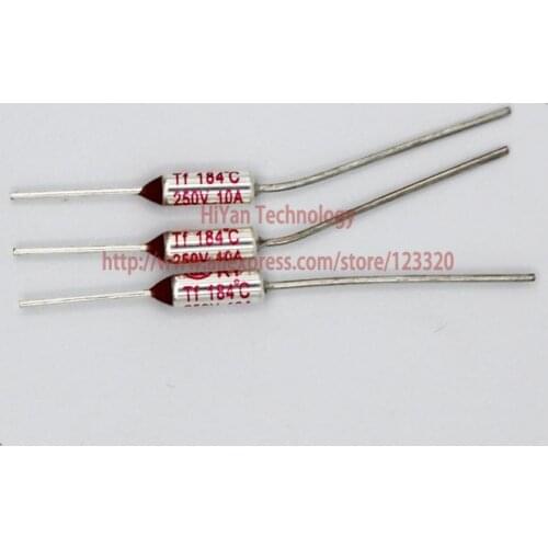 20pcs/lot RY184 TF 184 Degree Celsius 184C 10A 250V Temperature Thermal Fuse