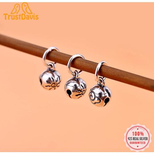 Trustdavis 2021 Fashion 925 Sterling Silver Sun Cloud Charm Pendant For Bracelet Necklace DIY Accessories Fine Jewelry HY089