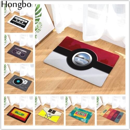 Vintage Magnetic Tape Door Mat Coral Fleece Floor Carpet Absorbent Entrance Doormat Anti-Slip Kitchen Carpets Bedroom Porch Rug
