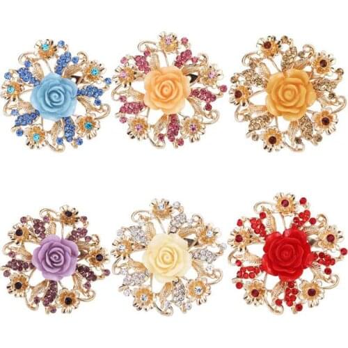 High-grade rose-studded brooch Wedding pin Wedding bridal boutonniere Shoe bag hat clothing accessories Wedding dress accessorie