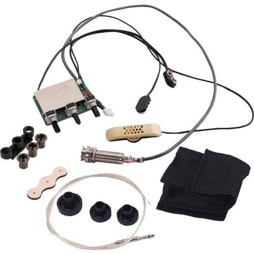 Sound Hole Active Piezo Pickup EQ Preamp System for Acoustic Guitar