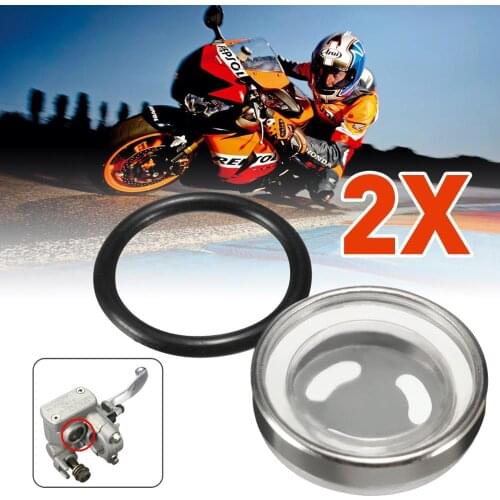 2Pcs 18mm Master Brake Cylinder Reservoir Sight Glass Gasket Motorcycle Dirt Bike For Honda/Suzuki/Kawasaki/Harley