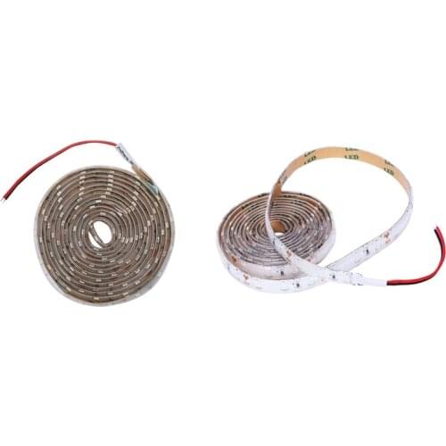 2PCS 2M Waterproof LED Ribbon 120-5630 SMD Strip Light Strip Garland Car / Bike Decoration DC 12V (White & Red)