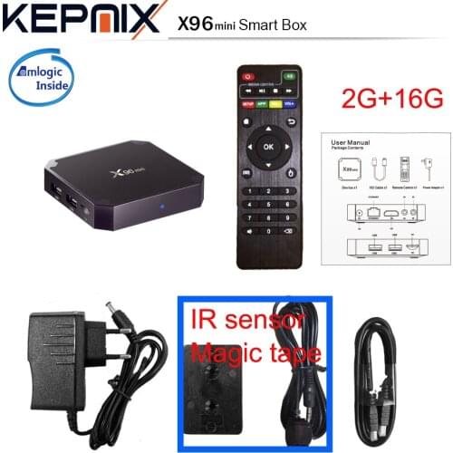 20pcs X96 mini Android 7.1 Smart TV BOX Amlogic S905W 1G/8G 2G/16G 2.4G WIFI H.265 VP9 UHD HDIM 2.0A KDplayer 17.3 Media Player