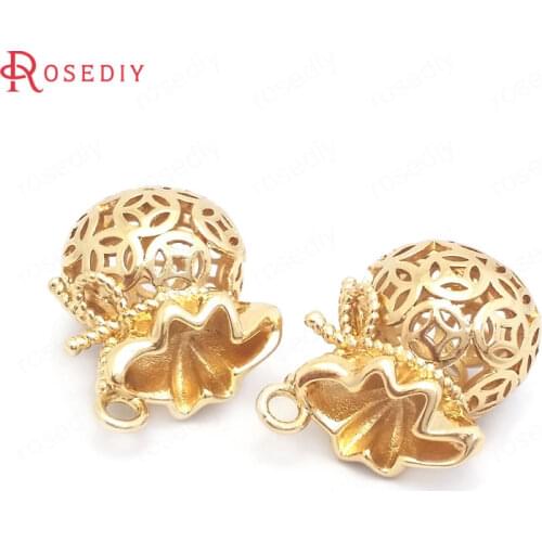 39558)6PCS 16x22MM 24K Gold Color Brass Purse Charms Pendants Pendants Jewelry Making Supplies Diy Findings Accessories